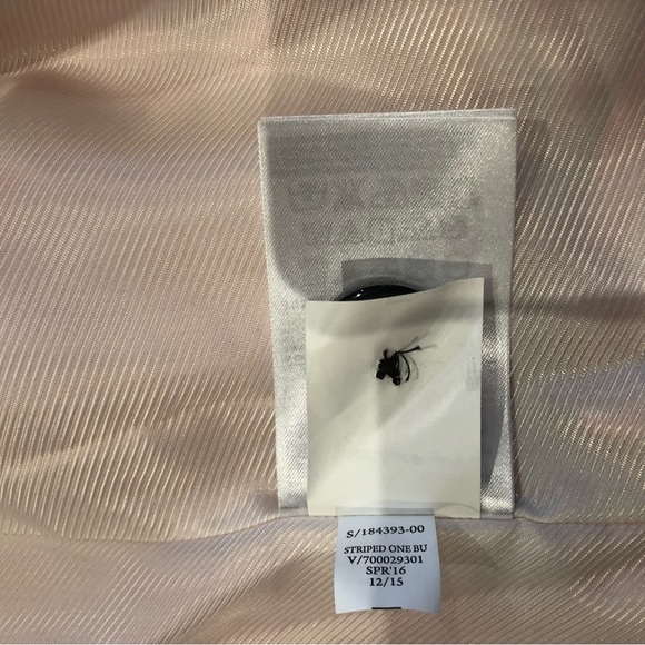 Banana Republic Pink Stripe Coat Women Size M - Picture 13 of 17